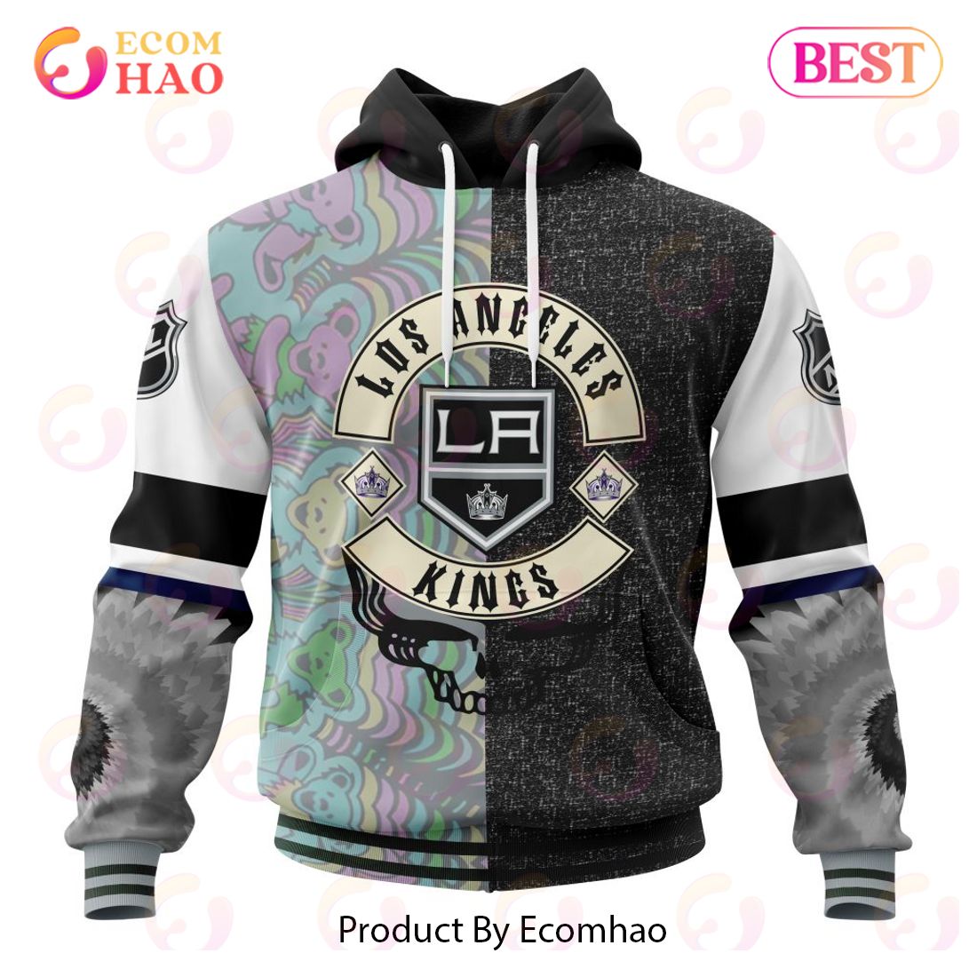 NHL Los Angeles Kings X Grateful Dead Specialized Design 3D Hoodie