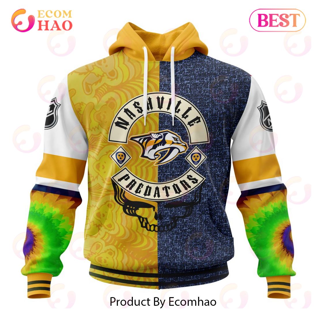 NHL Nashville Predators X Grateful Dead Specialized Design 3D Hoodie