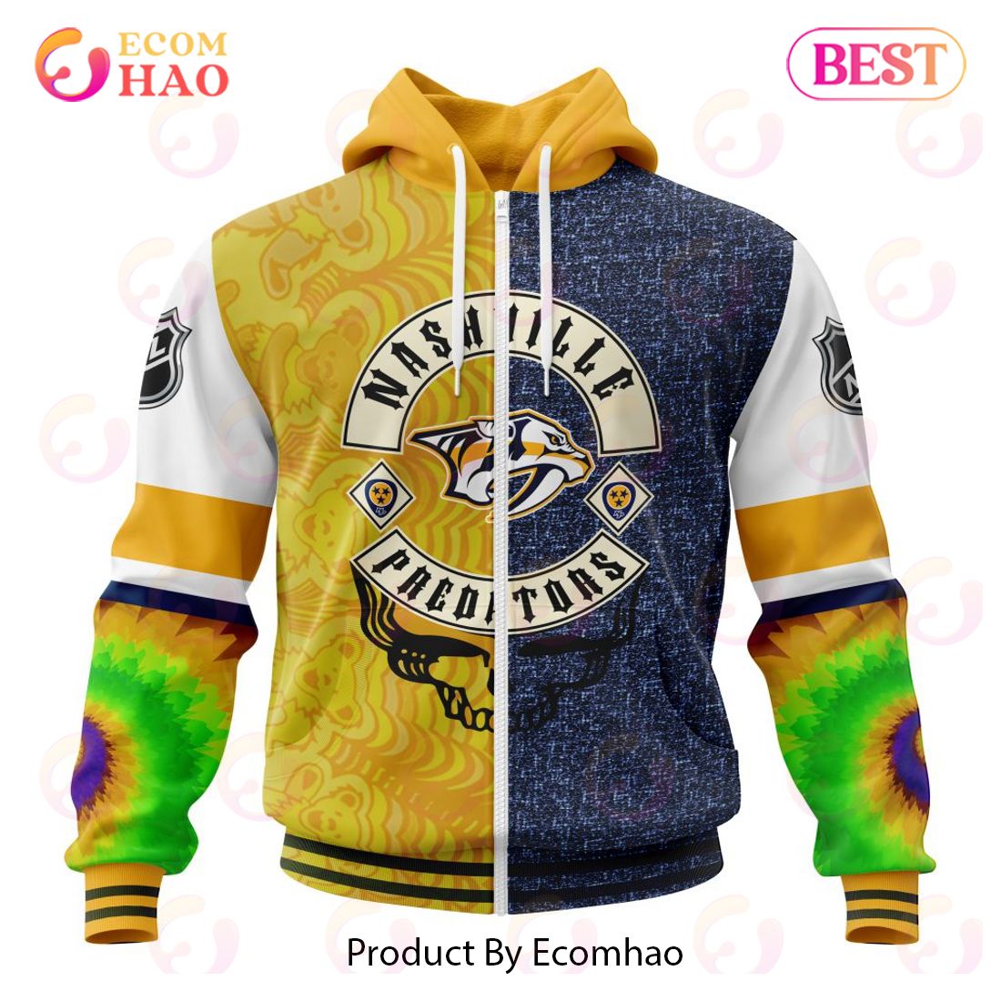 NHL Nashville Predators X Grateful Dead Specialized Design 3D Hoodie