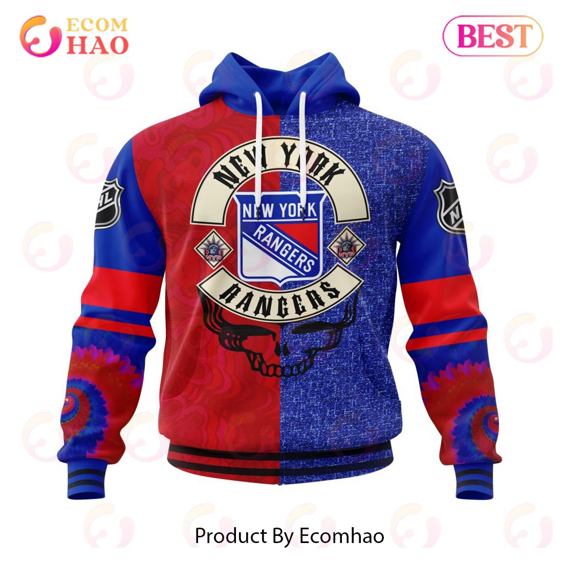 NHL New Jersey Devils X Grateful Dead Specialized Design 3D Hoodie