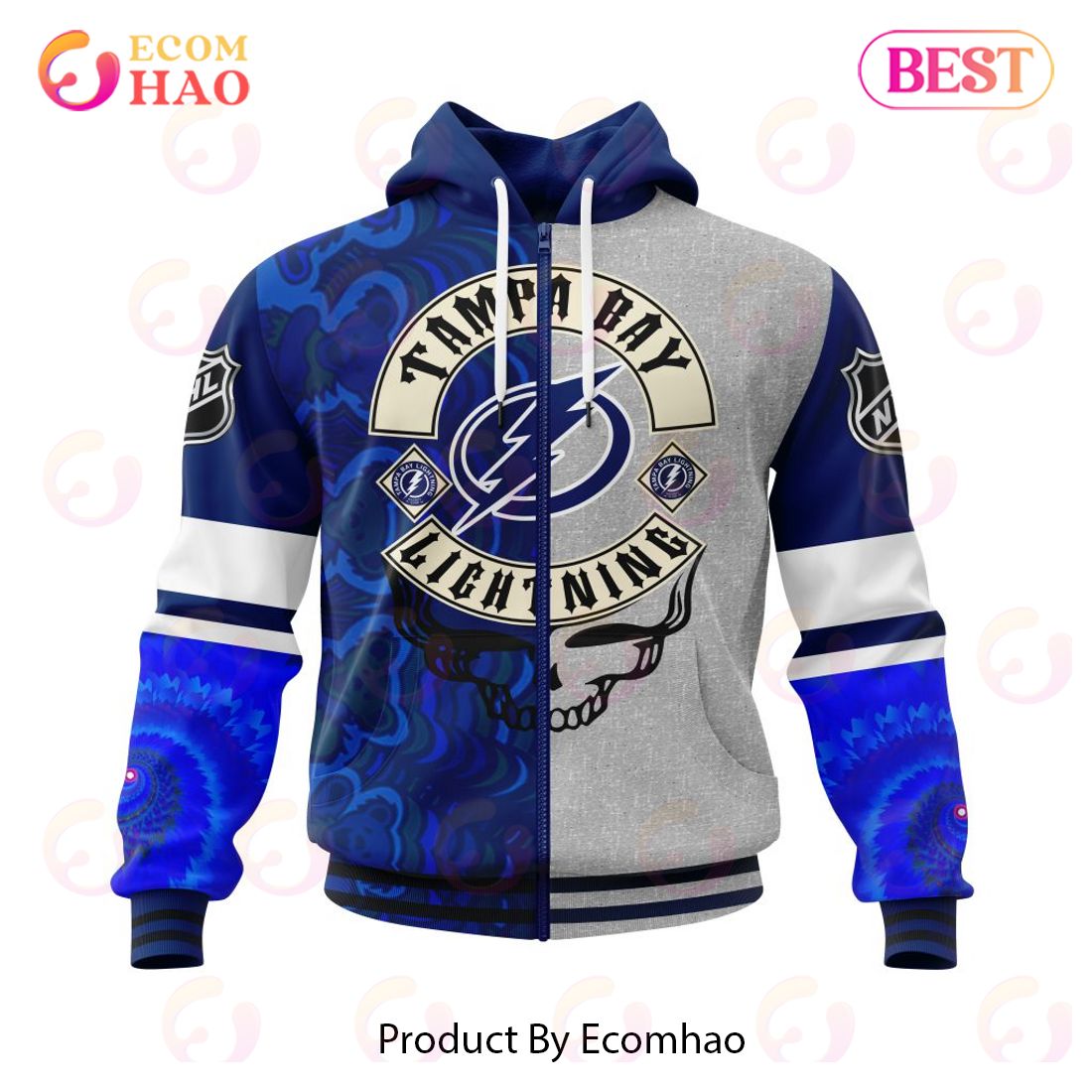 NHL Tampa Bay Lightning X Grateful Dead Specialized Design 3D Hoodie