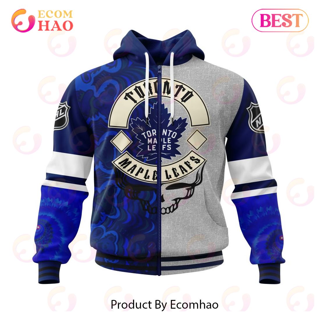 NHL Toronto Maple Leafs X Grateful Dead Specialized Design 3D Hoodie