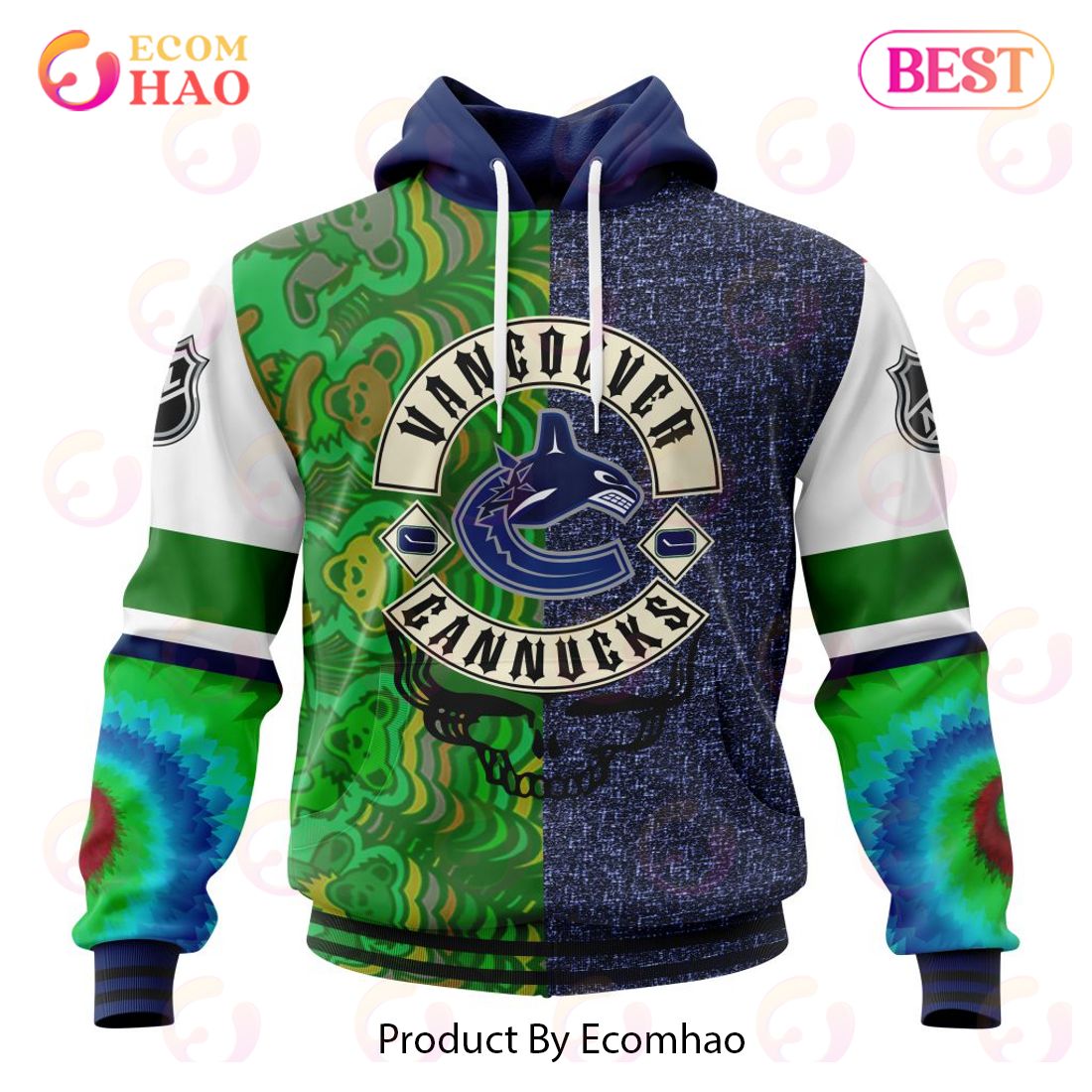 NHL Vancouver Canucks X Grateful Dead Specialized Design 3D Hoodie