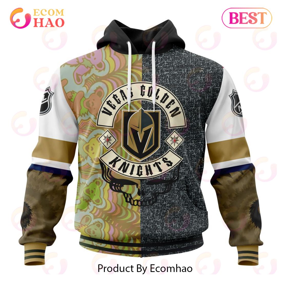 NHL Vegas Golden Knights X Grateful Dead Specialized Design 3D Hoodie