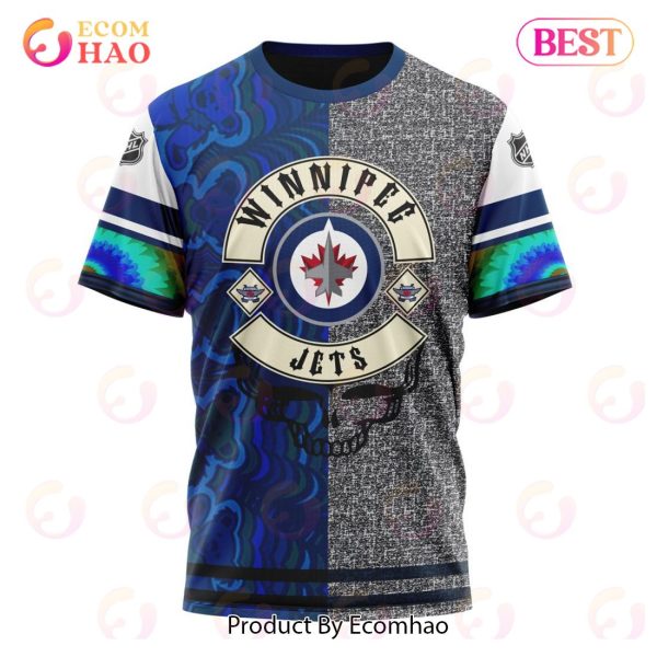 NHL Winnipeg Jets X Grateful Dead Specialized Design 3D Hoodie
