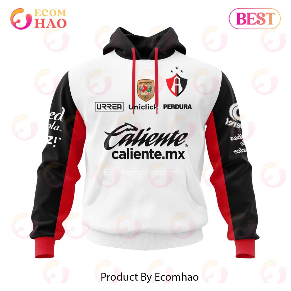 LIGA MX Atlas F.C Away Kits 2022 2023 3D Hoodie