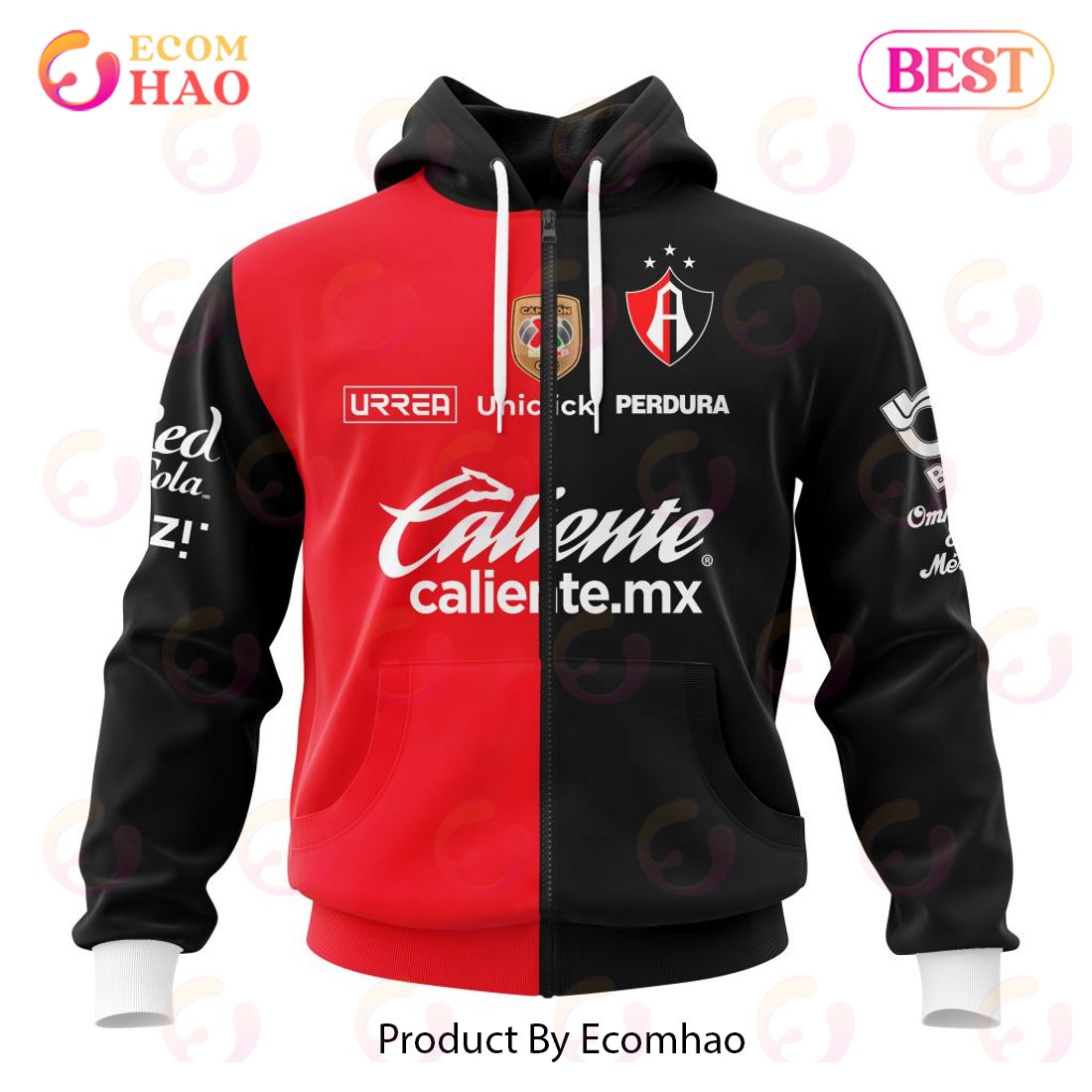 LIGA MX Atlas F.C Home Kits 2022 2023 3D Hoodie