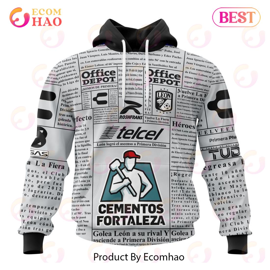 LIGA MX Club Leon Away Kits 2022 2023 3D Hoodie - Ecomhao Store