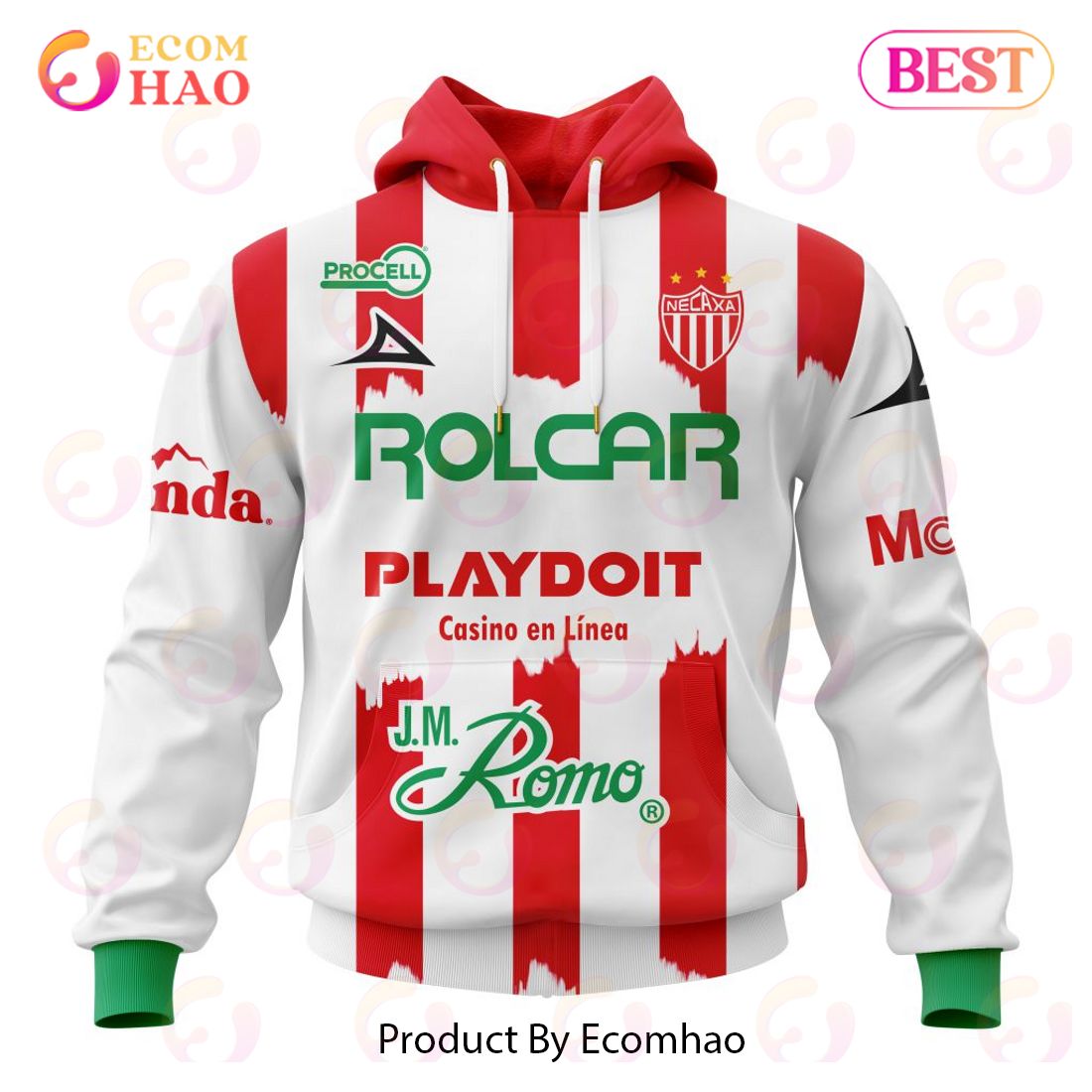 LIGA MX Club Necaxa Home Kits 2022 2023 3D Hoodie