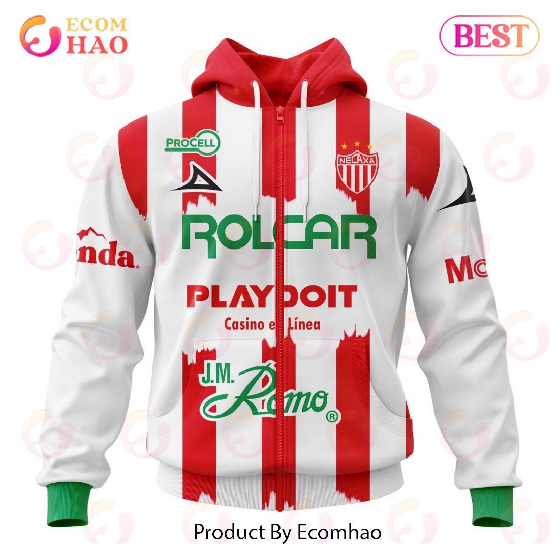 LIGA MX Club Necaxa Home Kits 2022 2023 3D Hoodie