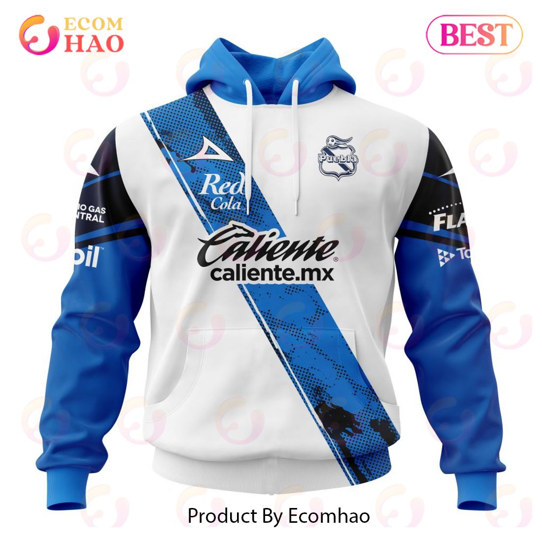 LIGA MX Club Puebla Home Kits 2022 2023 3D Hoodie