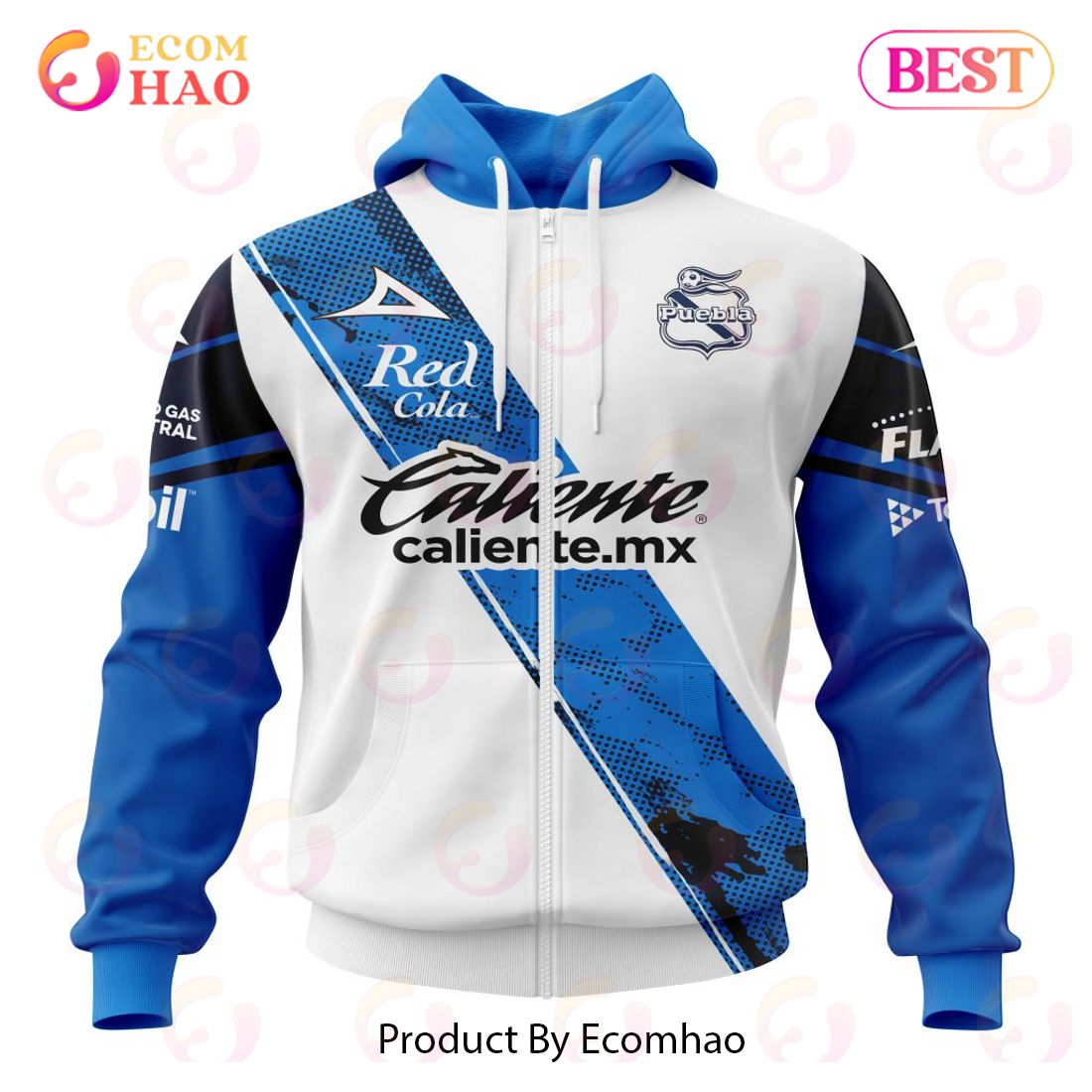 LIGA MX Club Puebla Home Kits 2022 2023 3D Hoodie