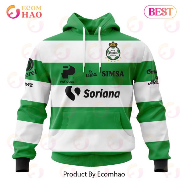 LIGA MX Club Santos Laguna Home Kits 2022 2023 3D Hoodie