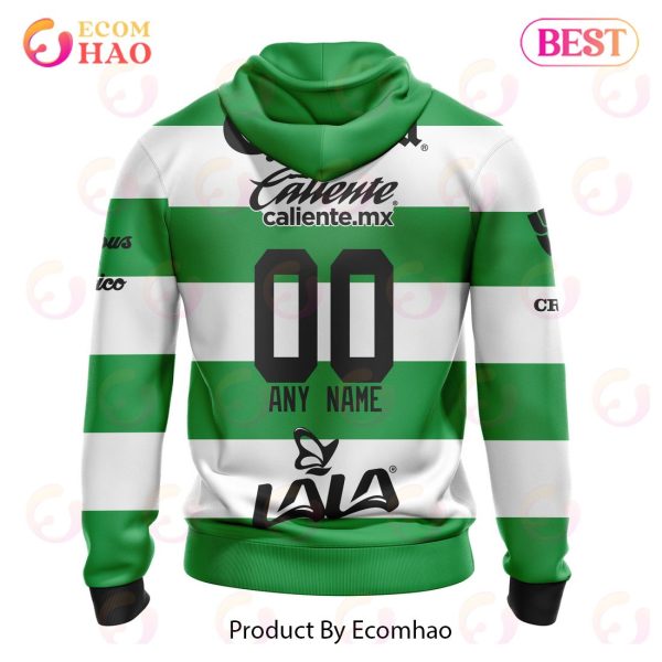 LIGA MX Club Santos Laguna Home Kits 2022 2023 3D Hoodie