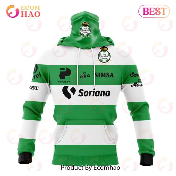 LIGA MX Club Santos Laguna Home Kits 2022 2023 3D Hoodie