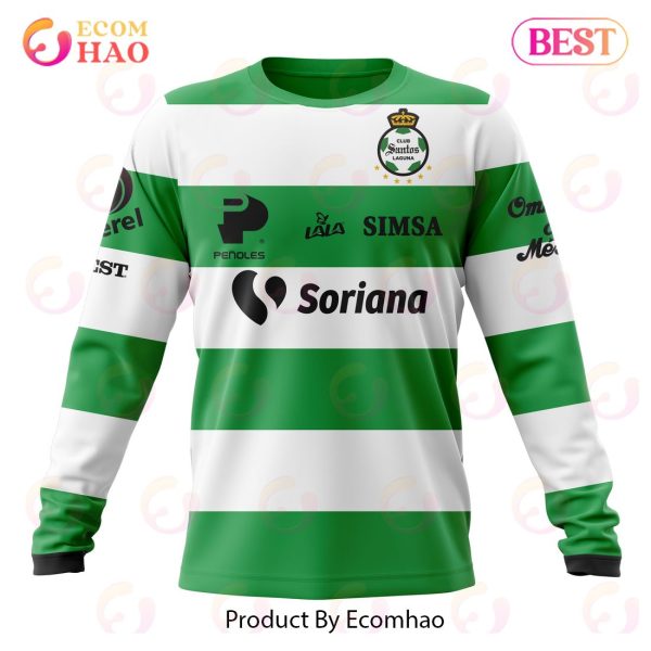 LIGA MX Club Santos Laguna Home Kits 2022 2023 3D Hoodie