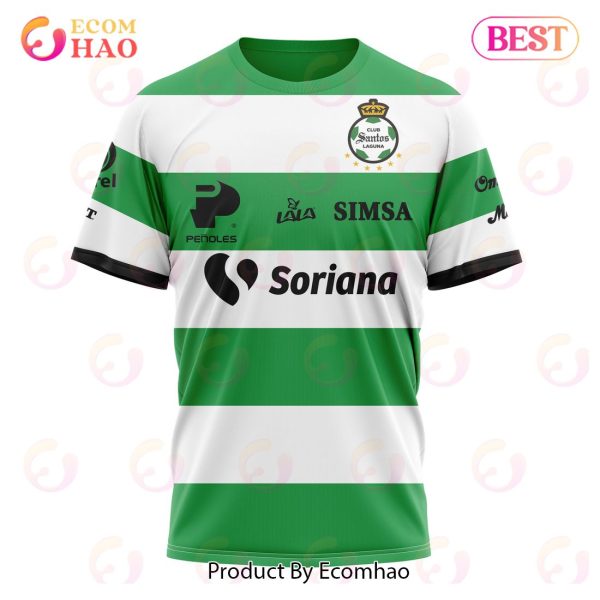 LIGA MX Club Santos Laguna Home Kits 2022 2023 3D Hoodie