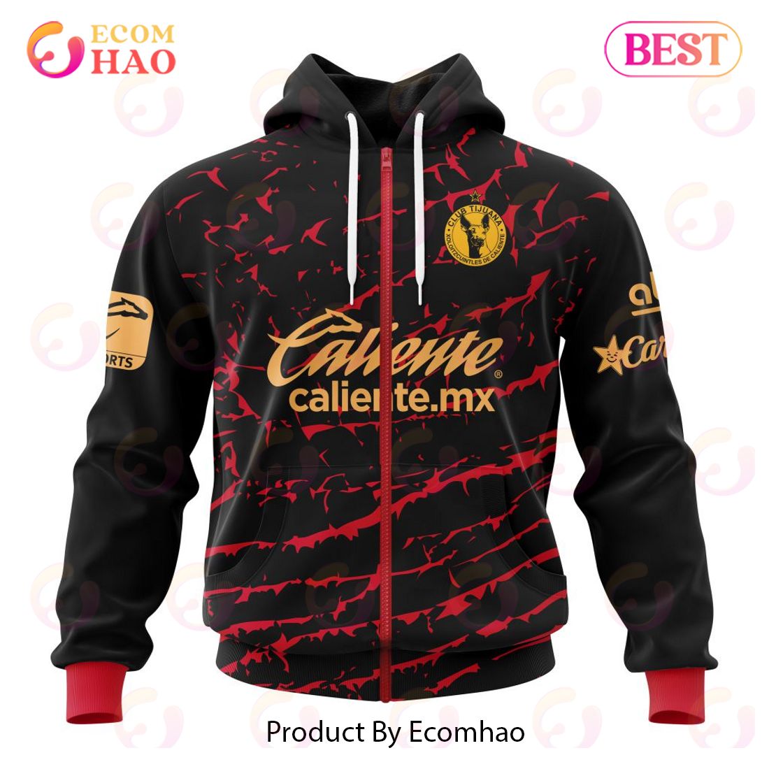 LIGA MX Club Tijuana Home Kits 2022 2023 3D Hoodie