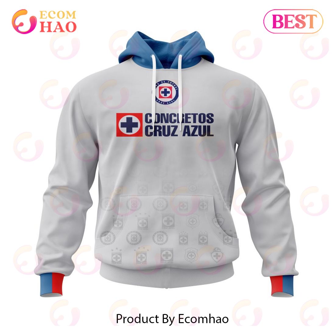 LIGA MX CRUZ AZUL Away Kits 2022 2023 3D Hoodie