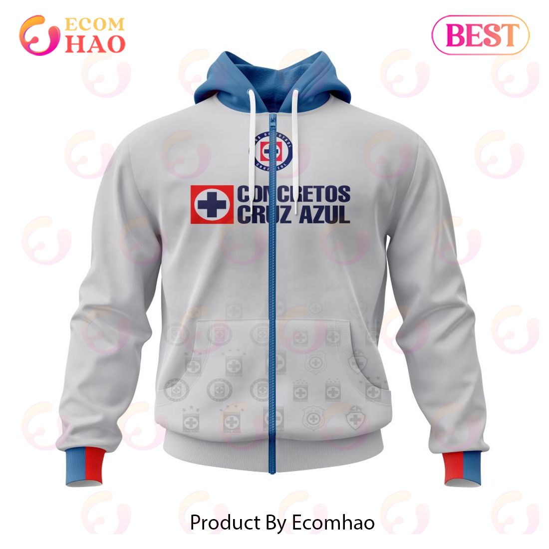 LIGA MX CRUZ AZUL Away Kits 2022 2023 3D Hoodie