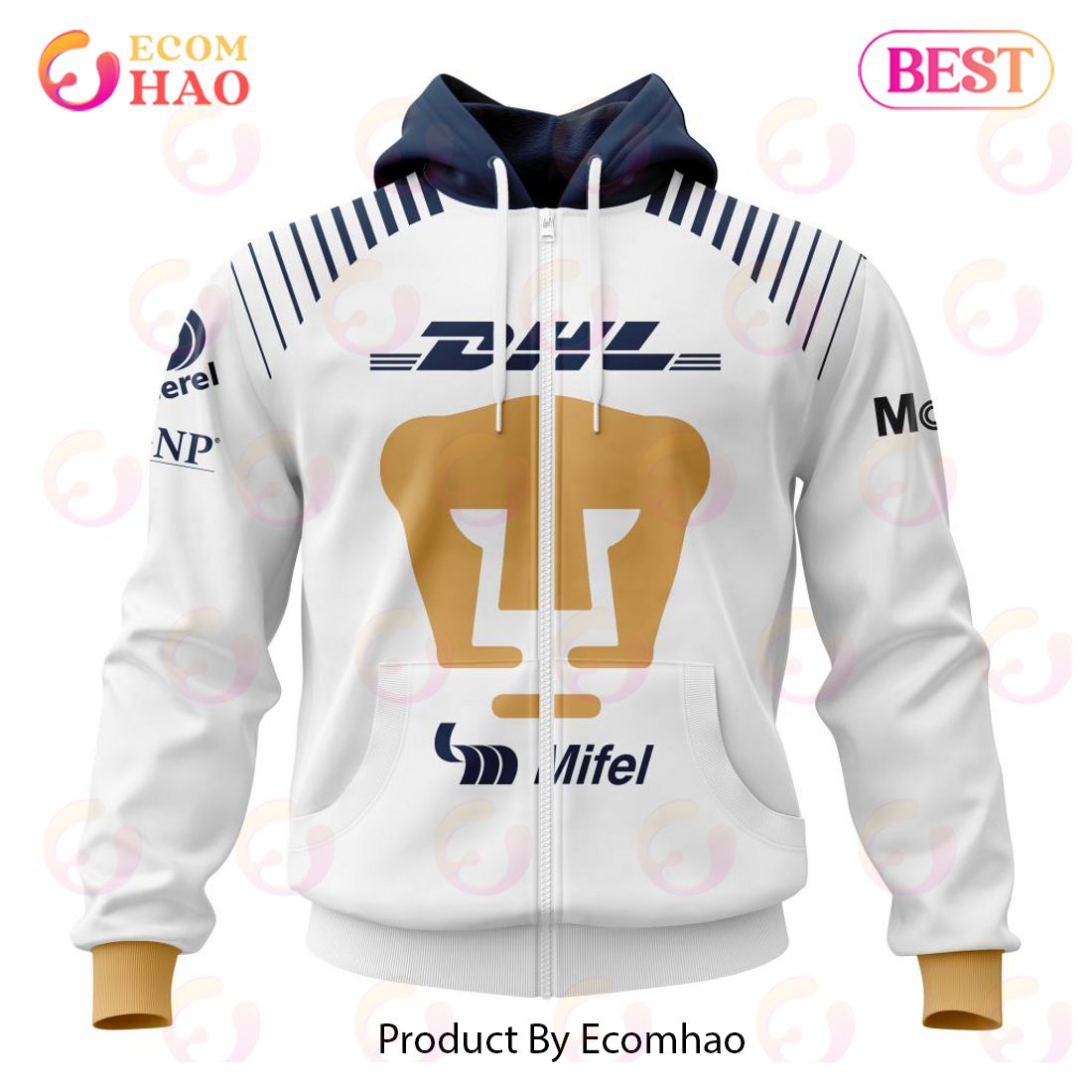 LIGA MX PUMAS UNAM Home Kits 2022 2023 3D Hoodie