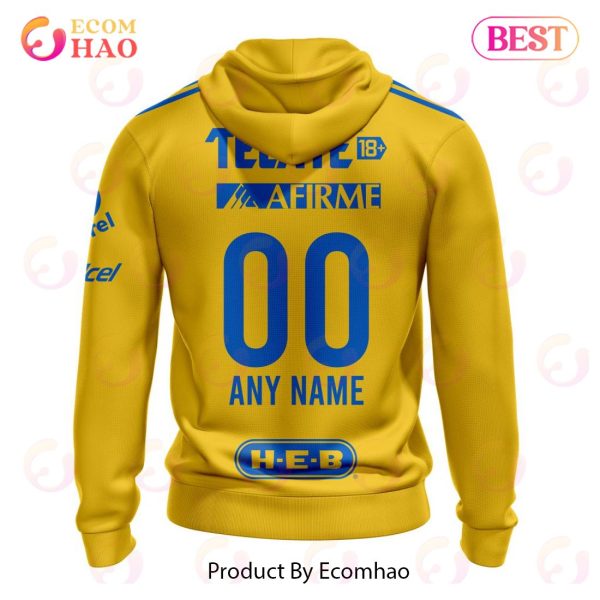 LIGA MX Tiger UANL Home Kits 2022 2023 3D Hoodie