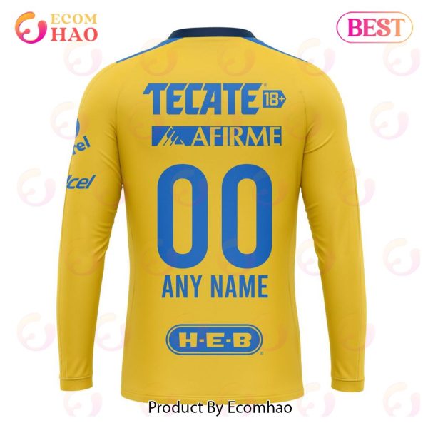 LIGA MX Tiger UANL Home Kits 2022 2023 3D Hoodie