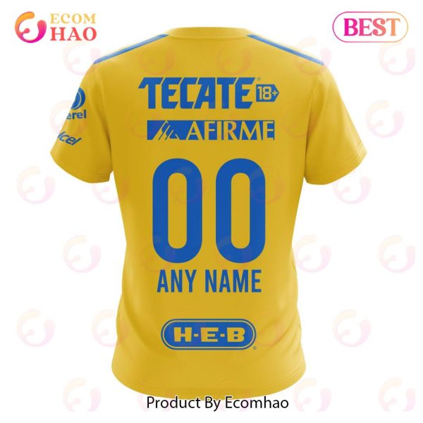 LIGA MX Tiger UANL Home Kits 2022 2023 3D Hoodie