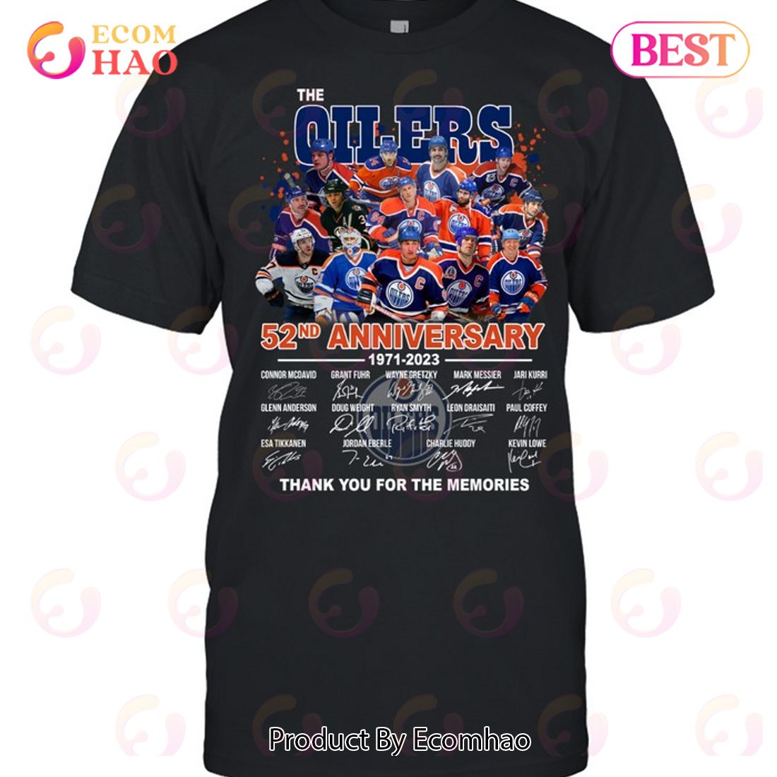 The Oilers 52nd Anniversary Thank You For The Memories T-Shirt