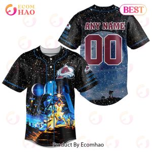 NHL Colorado Avalanche Specialized Baseball Jersey With Starwar Concepts