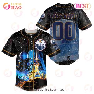 NHL Edmonton Oilers Specialized Baseball Jersey With Starwar Concepts