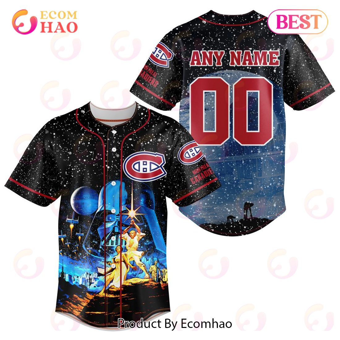 NHL Montreal Canadiens Specialized Baseball Jersey With Starwar Concepts