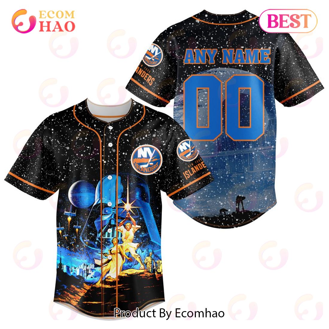 NHL Pittsburgh Penguins Specialized Baseball Jersey With Starwar Concepts