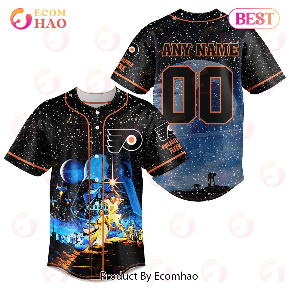 NHL St. Louis Blues Specialized Baseball Jersey With Starwar Concepts