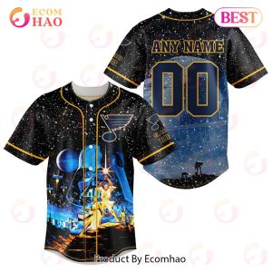 NHL St. Louis Blues Specialized Baseball Jersey With Starwar Concepts