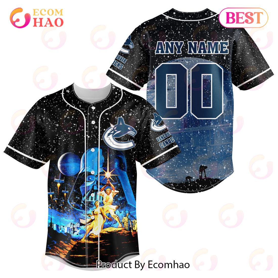 NHL Toronto Maple Leafs Specialized Baseball Jersey With Starwar Concepts