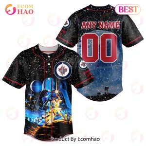 NHL Winnipeg Jets Specialized Baseball Jersey With Starwar Concepts