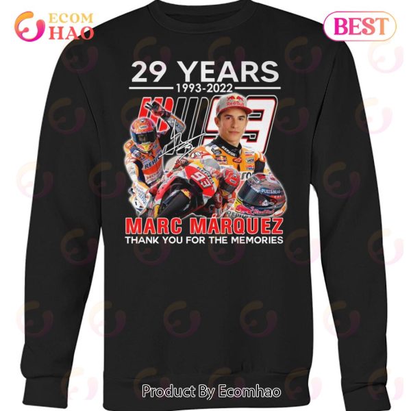 29 Years 1993 – 2022 Marc Márquez Thank You For The Memories T-Shirt