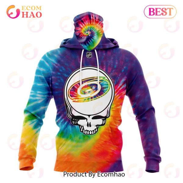 Carolina Hurricanes Specialized Grateful Dead Tie Dye 3D Hoodie