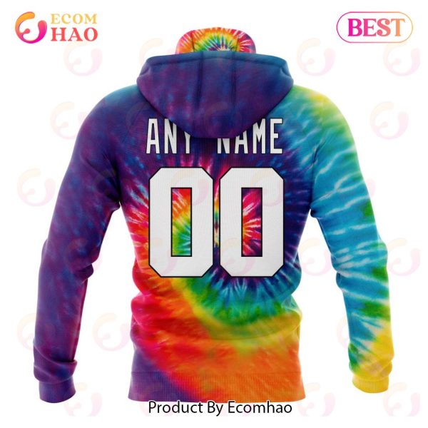 Carolina Hurricanes Specialized Grateful Dead Tie Dye 3D Hoodie