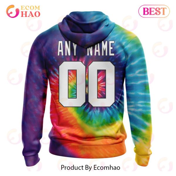 Los Angeles Kings Specialized Grateful Dead Tie Dye 3D Hoodie