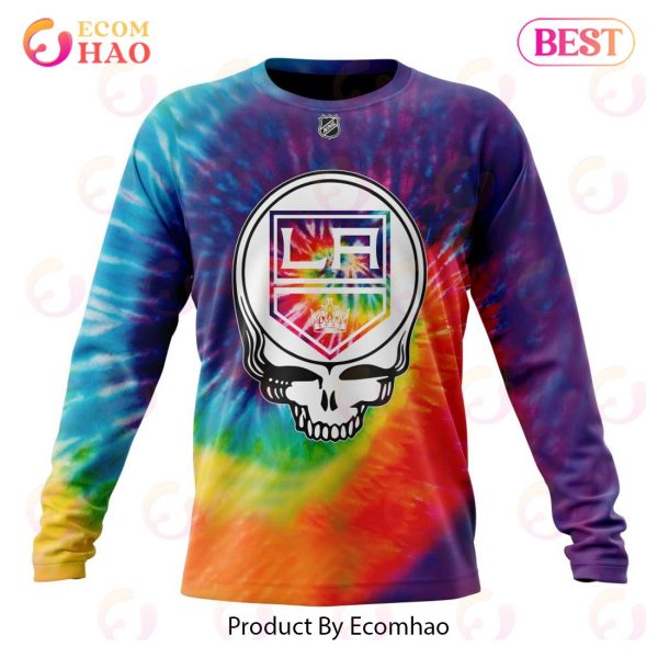 Los Angeles Kings Specialized Grateful Dead Tie Dye 3D Hoodie