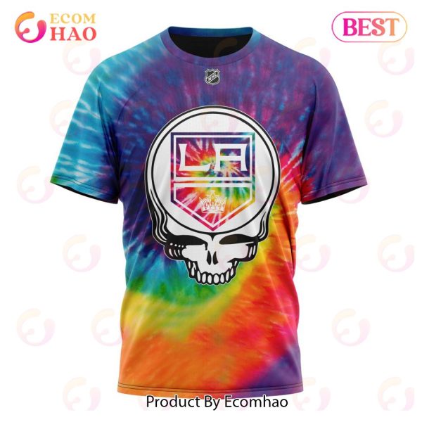 Los Angeles Kings Specialized Grateful Dead Tie Dye 3D Hoodie