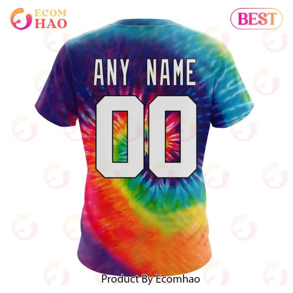 NHL Edmonton Oilers Specialized Grateful Dead Tie Dye 3D Hoodie