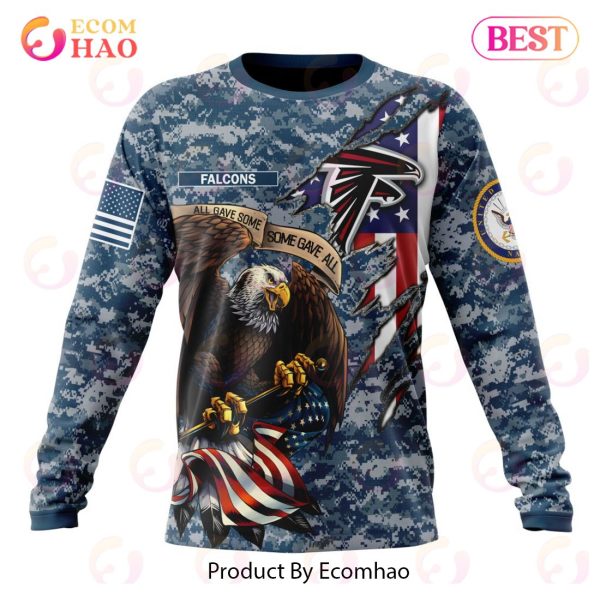 NFL Atlanta Falcons Honor US Navy Veterans 3D Hoodie