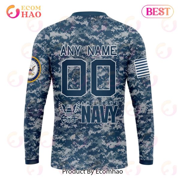 NFL Baltimore Ravens Honor US Navy Veterans 3D Hoodie