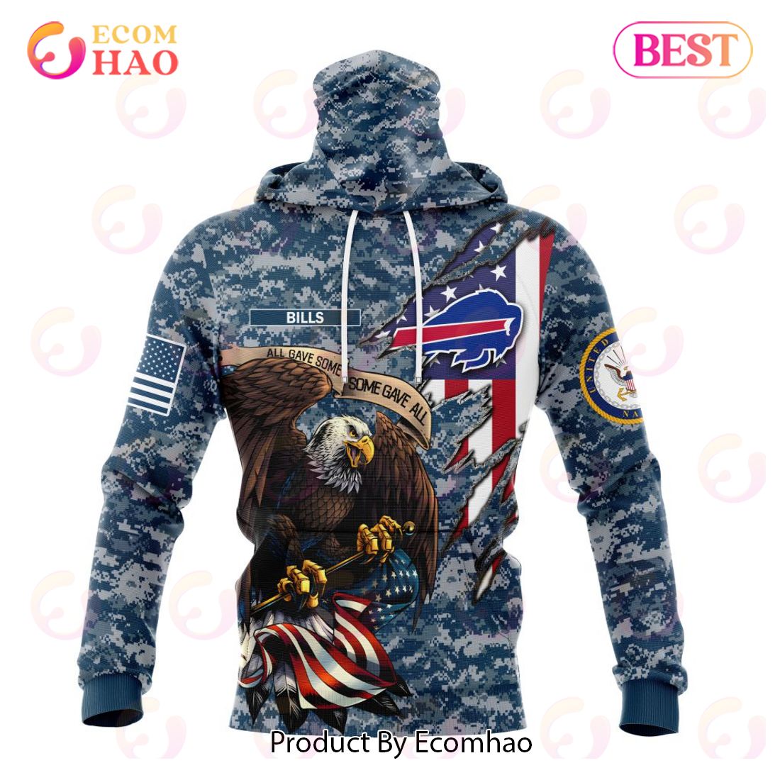 BEST NFL New England Patriots Salute To Service - Honor Veterans And Their  Families 3D Hoodie