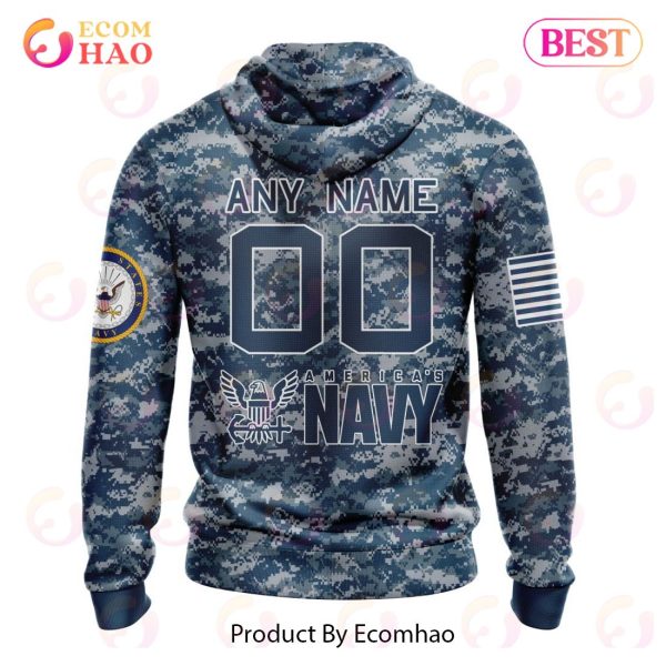 NFL Carolina Panthers Honor US Navy Veterans 3D Hoodie