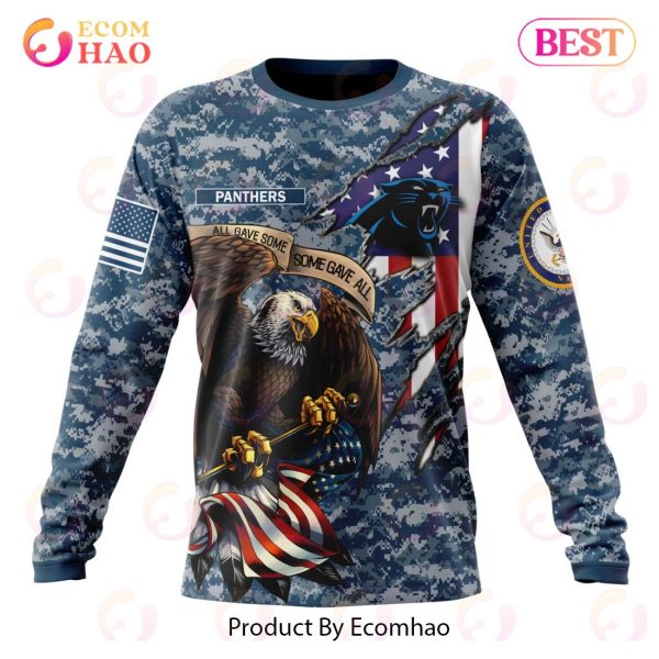 NFL Carolina Panthers Honor US Navy Veterans 3D Hoodie