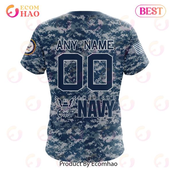 NFL Carolina Panthers Honor US Navy Veterans 3D Hoodie
